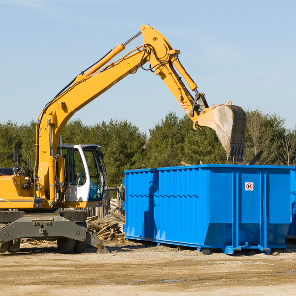 are there any restrictions on where a residential dumpster can be placed in Ward OH